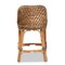 Baxton Studio Kyle Modern Bohemian Natural Brown Woven Rattan Counter Stool with Cushion 212-12805-ZORO - alternate 3